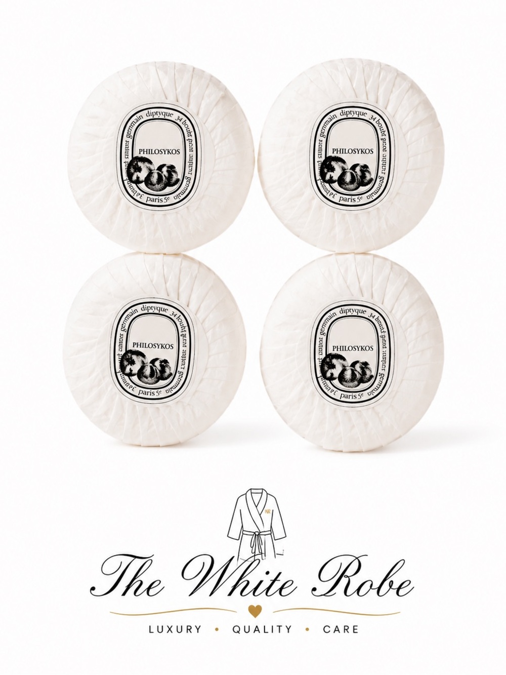 DIPTYQUE PHILOSYKOS Luxury Soap Bar Set ~ 4 Bars 1.1 oz.ea. | Made in Italy🇮🇪